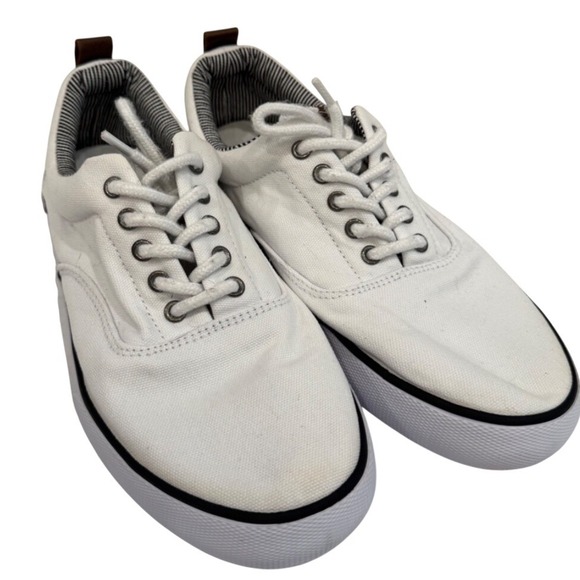 Goodfellow & Co Other - Goodfellow & Co Mens Brady White Canvas Lace Up Low Top Sneaker Shoe‎ Size 8